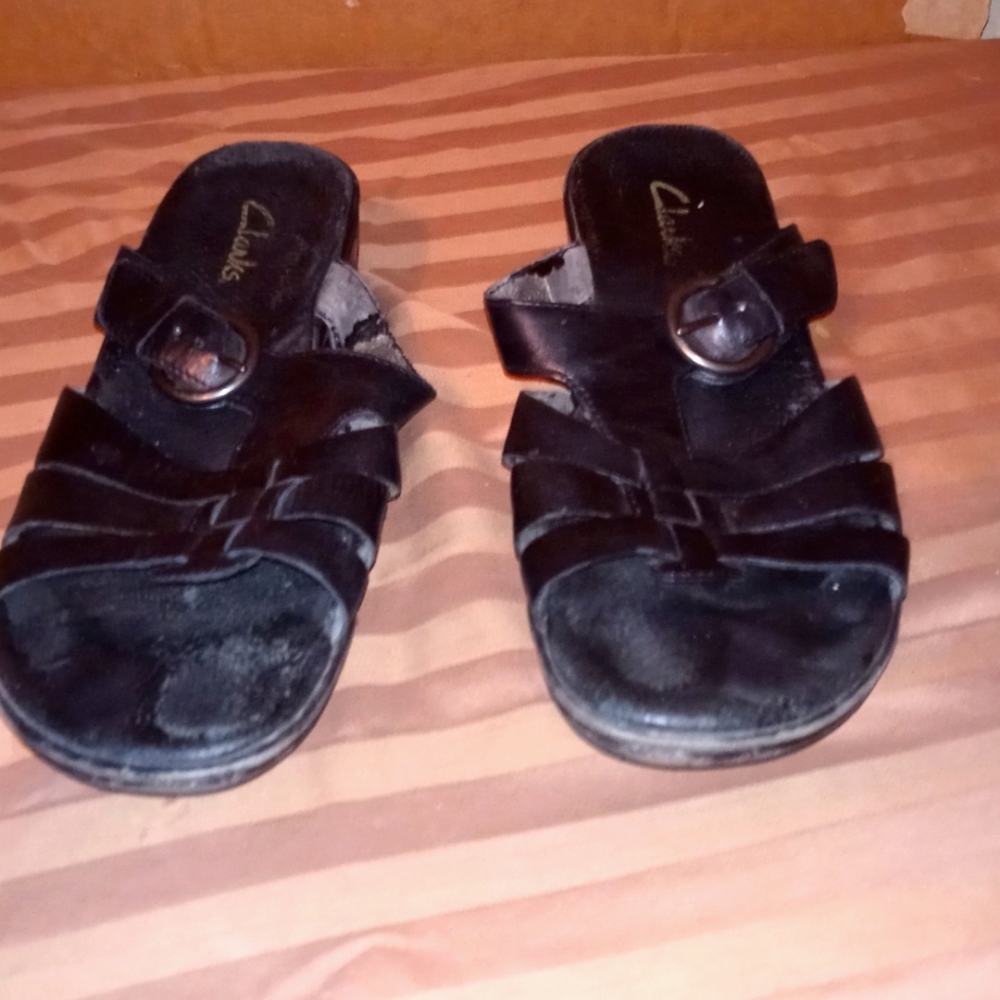 Clark's Black Sandals
